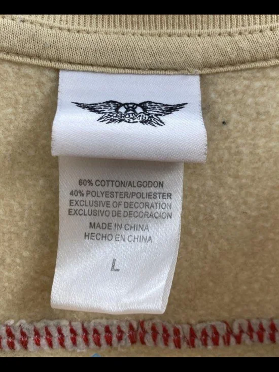 Aerosmith Sweet Emotion Summer 1975 Graphic Crewneck Sweatshirt Tan Size L - Picture 5 of 5